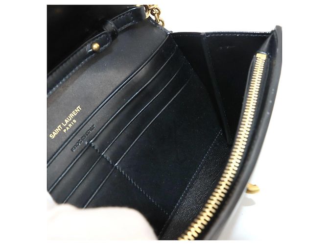 Autre Marque Cartera con cadena Saint Laurent Le Maillon Negro - vista 8