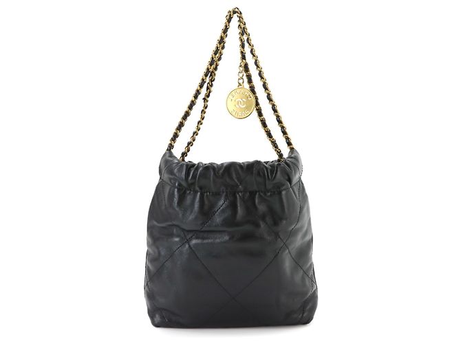 Borsa a mano/spalla Chanel 22 Mini 2-way con catena Nero - vista 3