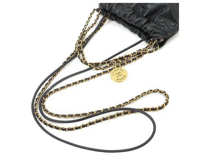 Borsa a mano/spalla Chanel 22 Mini 2-way con catena Nero - vista 5