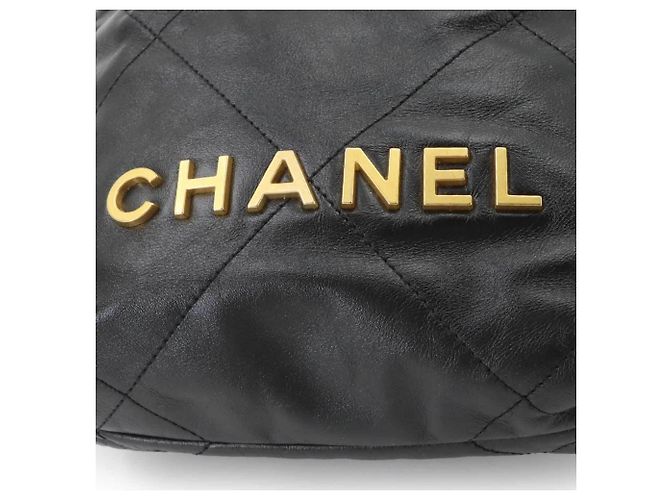 Borsa a mano/spalla Chanel 22 Mini 2-way con catena Nero - vista 8