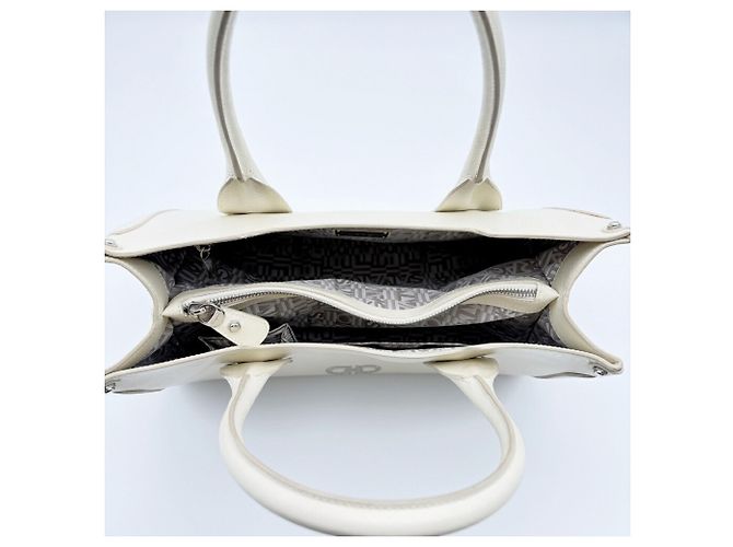 Borsa Tote Salvatore Ferragamo Gancini Crudo - vista 16