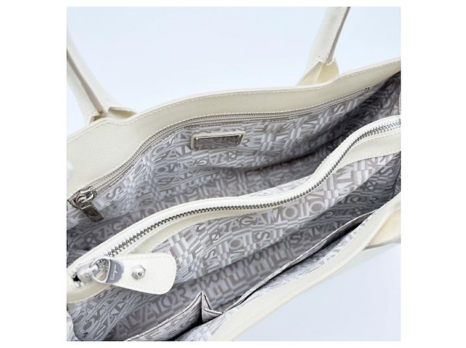 Borsa Tote Salvatore Ferragamo Gancini Crudo - vista 17