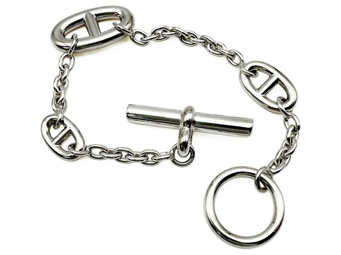 Hermès Pulsera de Dijes Hermes Chaine d'Ancre Farandole Plata - vista 2