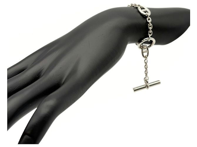 Hermès Pulsera de Dijes Hermes Chaine d'Ancre Farandole Plata - vista 4