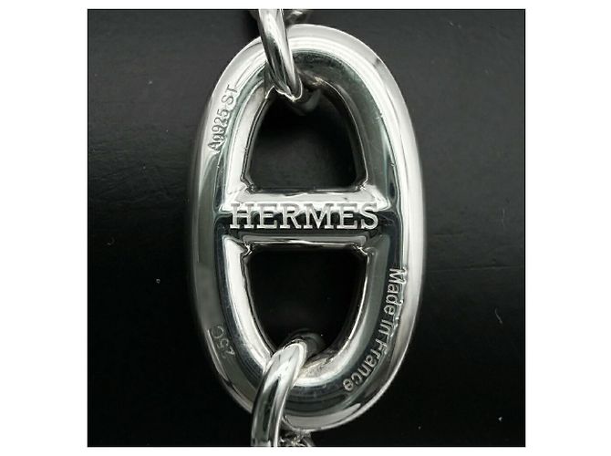 Hermès Pulsera de Dijes Hermes Chaine d'Ancre Farandole Plata - vista 6