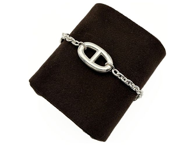 Hermès Pulsera de Dijes Hermes Chaine d'Ancre Farandole Plata - vista 8