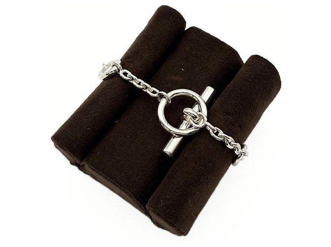 Hermès Pulsera de Dijes Hermes Chaine d'Ancre Farandole Plata - vista 9