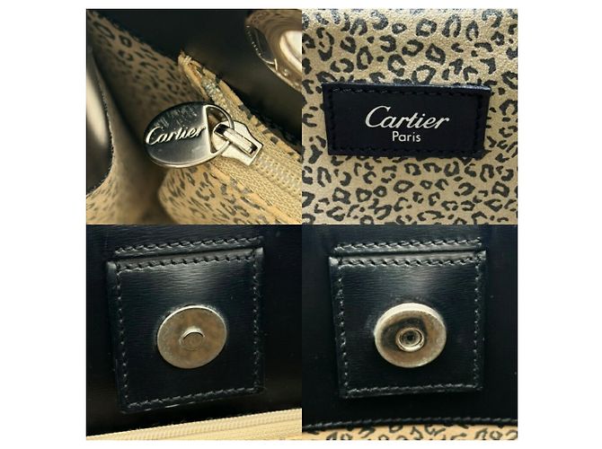 Borsa Tote Cartier Panthère in pelle nera Nero - vista 17