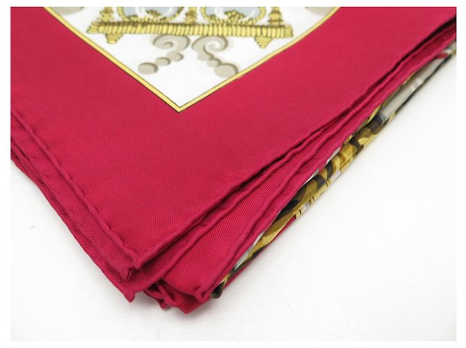 Hermès NEUF VINTAGE FOULARD HERMES ROUAGES FRANCOISE HERON CARRE 90 CM SOIE SCARF - vue 10