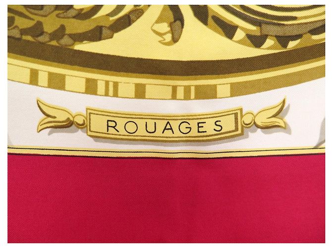 Hermès NEUF VINTAGE FOULARD HERMES ROUAGES FRANCOISE HERON CARRE 90 CM SOIE SCARF - vue 6