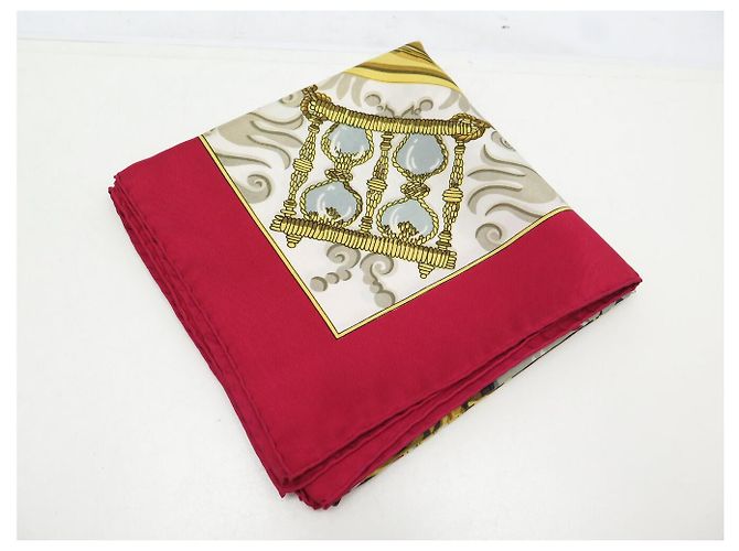 Hermès NEUF VINTAGE FOULARD HERMES ROUAGES FRANCOISE HERON CARRE 90 CM SOIE SCARF - vue 9