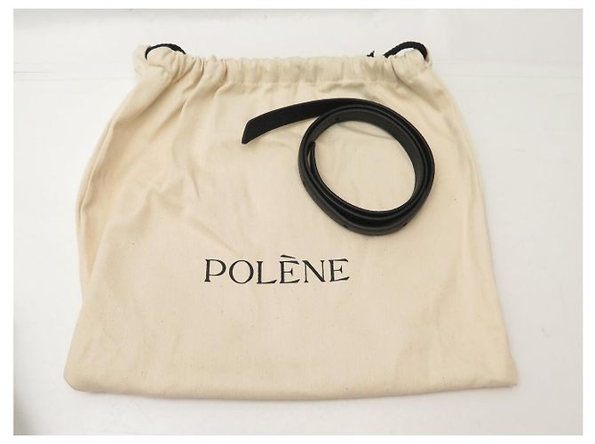 Polène NUOVA BORSA A MANO POLENE NUMERO DIX EDIZIONE ONDO PELLE NERA + CUSTODIA TELEFONO Nero - vista 19
