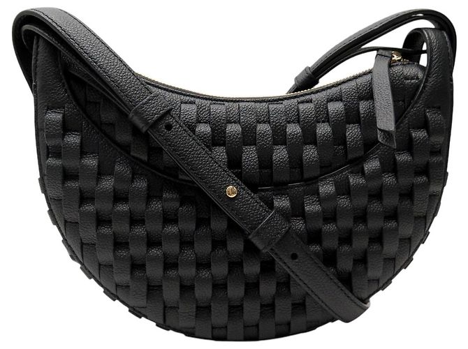 Polène NUOVA BORSA A MANO POLENE NUMERO DIX EDIZIONE ONDO PELLE NERA + CUSTODIA TELEFONO Nero - vista 2