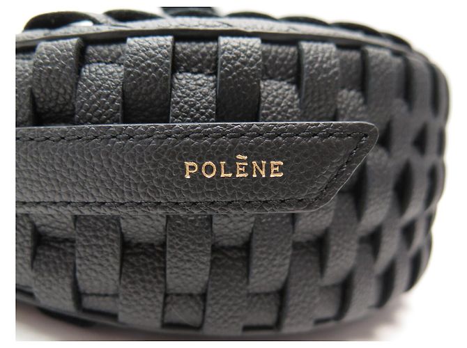 Polène NUOVA BORSA A MANO POLENE NUMERO DIX EDIZIONE ONDO PELLE NERA + CUSTODIA TELEFONO Nero - vista 5