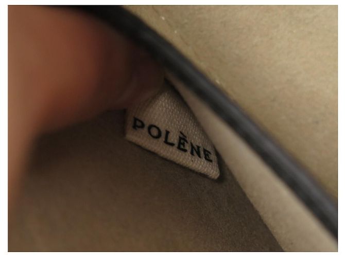 Polène NUOVA BORSA A MANO POLENE NUMERO DIX EDIZIONE ONDO PELLE NERA + CUSTODIA TELEFONO Nero - vista 8