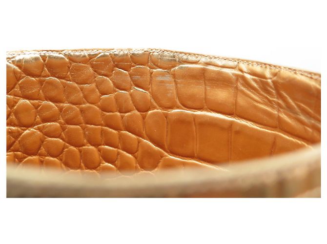BOTAS DE MONTA CHANEL EGYPTE 38.5 PIEL EFECTO COCODRILO Dorado - vista 13