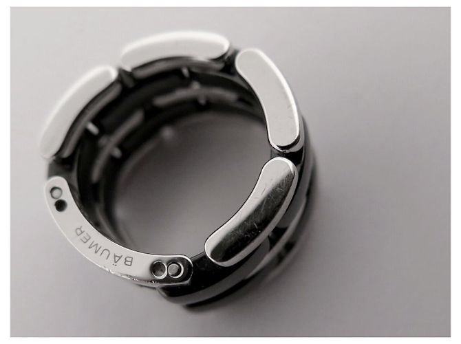 ANELLO CHANEL ULTRA GM J2641 T45 IN CERAMICA NERA & ORO BIANCO 18K Nero - vista 15