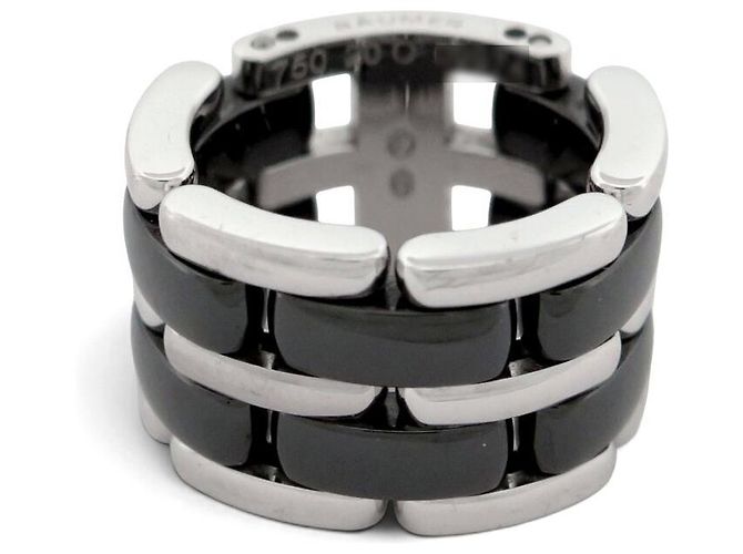 ANELLO CHANEL ULTRA GM J2641 T45 IN CERAMICA NERA & ORO BIANCO 18K Nero - vista 3