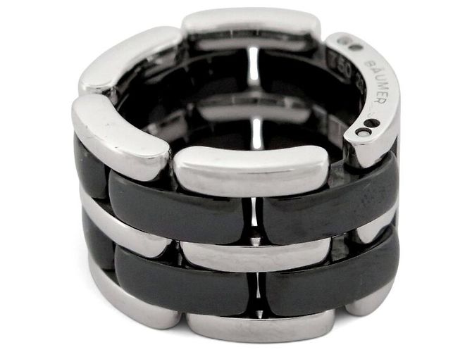 ANELLO CHANEL ULTRA GM J2641 T45 IN CERAMICA NERA & ORO BIANCO 18K Nero - vista 4
