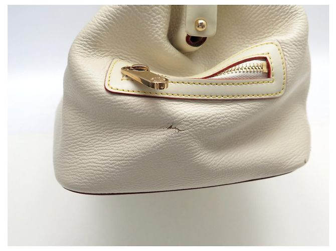 BORSA A MANO LOUIS VUITTON L'INGENIEUX GM M91811 PELLE SUHALI CREME Crudo - vista 15