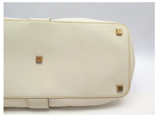 BORSA A MANO LOUIS VUITTON L'INGENIEUX GM M91811 PELLE SUHALI CREME Crudo - vista 17