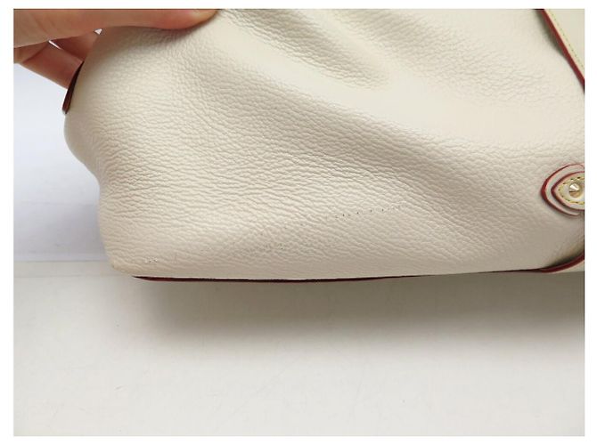 BORSA A MANO LOUIS VUITTON L'INGENIEUX GM M91811 PELLE SUHALI CREME Crudo - vista 20