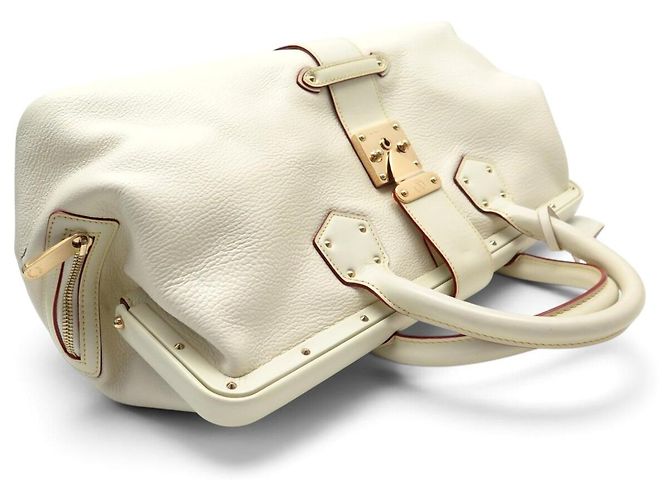 BORSA A MANO LOUIS VUITTON L'INGENIEUX GM M91811 PELLE SUHALI CREME Crudo - vista 4