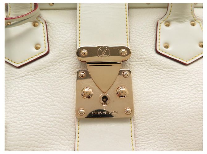 BORSA A MANO LOUIS VUITTON L'INGENIEUX GM M91811 PELLE SUHALI CREME Crudo - vista 6