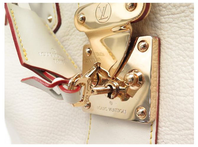 BORSA A MANO LOUIS VUITTON L'INGENIEUX GM M91811 PELLE SUHALI CREME Crudo - vista 8