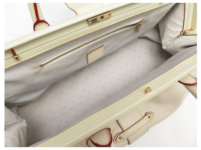 BORSA A MANO LOUIS VUITTON L'INGENIEUX GM M91811 PELLE SUHALI CREME Crudo - vista 9