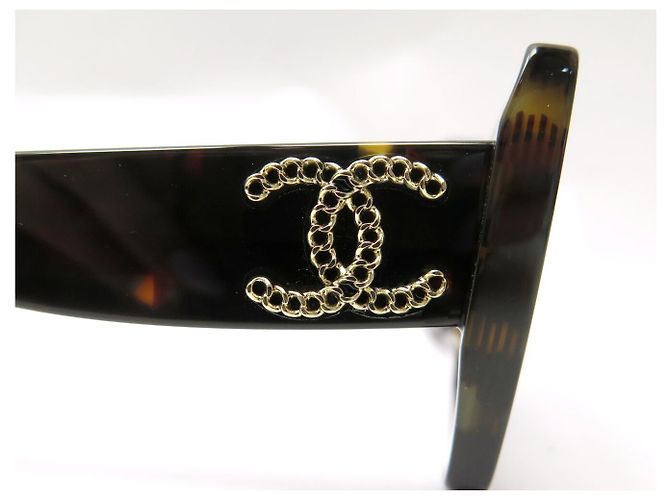 GAFAS DE SOL CHANEL CUADRADAS NUEVAS 5555 MARRÓN LOGO CC BROWN SUNGLASSES Castaño - vista 5