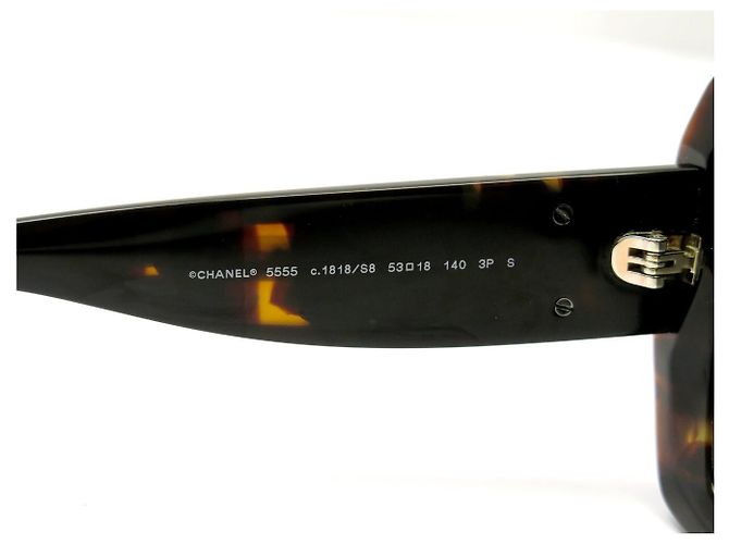 GAFAS DE SOL CHANEL CUADRADAS NUEVAS 5555 MARRÓN LOGO CC BROWN SUNGLASSES Castaño - vista 6