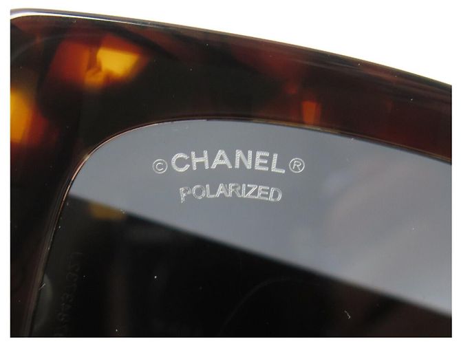 GAFAS DE SOL CHANEL CUADRADAS NUEVAS 5555 MARRÓN LOGO CC BROWN SUNGLASSES Castaño - vista 9