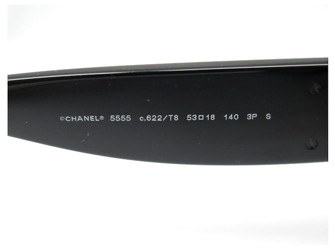 OCCHIALI DA SOLE CHANEL QUADRATI NERI NUOVI 5555 LOGO CC BLACK SUNGLASSES Nero - vista 6