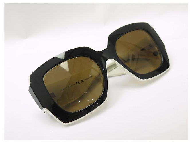 GAFAS DE SOL CHANEL CUADRADAS NUEVAS LOGO CC BLANCO Y NEGRO SUNGLASSES - vista 10