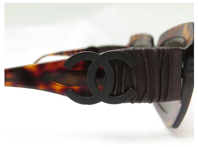 CHANEL LOGO CC 5474 SONNENBRILLE BRAUN SCHELLACK - Ansicht 5