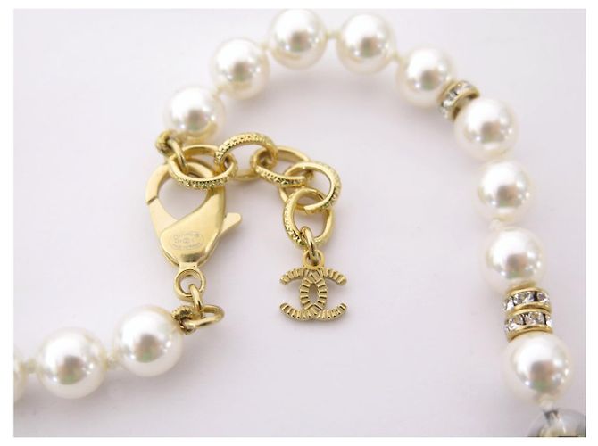 NUOVO COLLANA SAUTOIR CHANEL DRAGON POISSON LOGO CC DOUBLE TOUR D'oro - vista 6