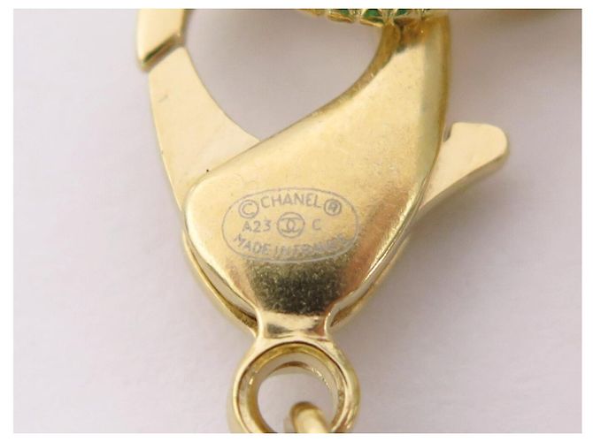 NUOVO COLLANA SAUTOIR CHANEL DRAGON POISSON LOGO CC DOUBLE TOUR D'oro - vista 7