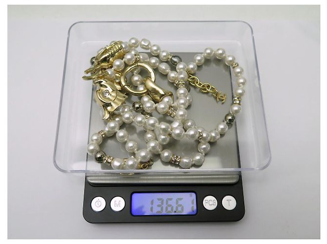 NUOVO COLLANA SAUTOIR CHANEL DRAGON POISSON LOGO CC DOUBLE TOUR D'oro - vista 8