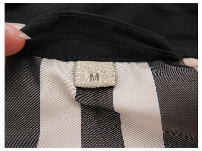 ABRIGO IMPERMEABLE BURBERRY TRENCH LARGO MEDIO BRIT 3762793 M 38 NEGRO COAT - vista 11