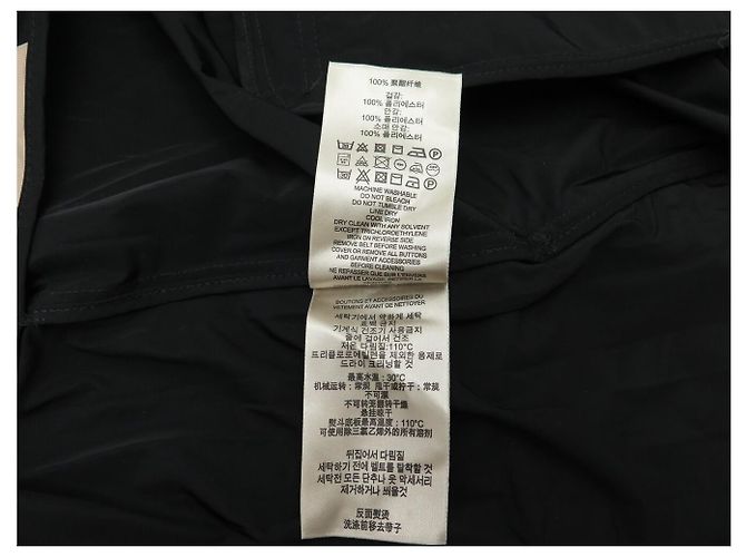 ABRIGO IMPERMEABLE BURBERRY TRENCH LARGO MEDIO BRIT 3762793 M 38 NEGRO COAT - vista 8