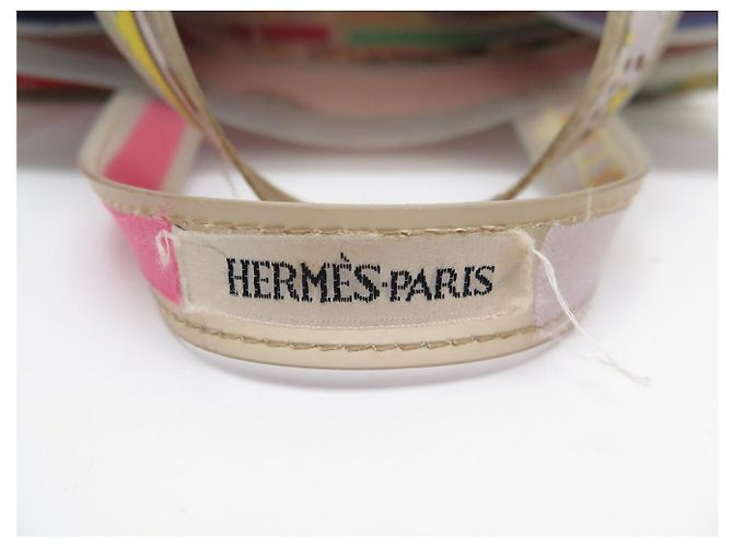 Hermès BORSA A MANO HERMES LE CAS DU SAC MUSEE DU LOUVRE 2004 SETA TOTE SHOPPING BAG Multicolore - vista 9