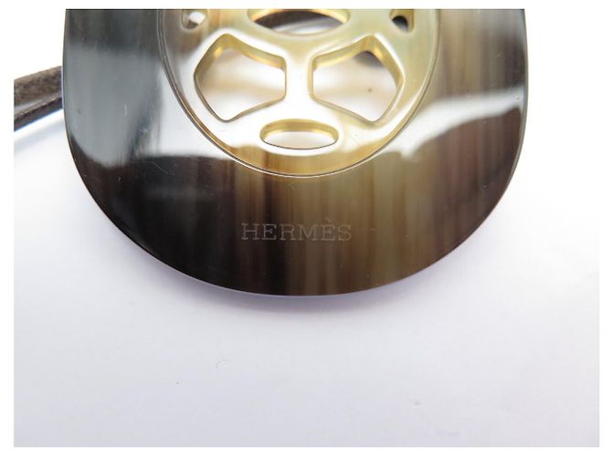 Hermès COLLANA HERMES PENDENTE LIFT GM H044536F CORNO DI BUFALO E LACCA Turchese - vista 8