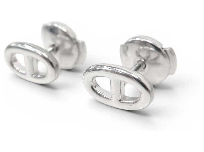 Hermès NEW HERMES FARANDOLE EARRINGS VERY SMALL MODEL SILVER EARRINGS Silvery - view 2