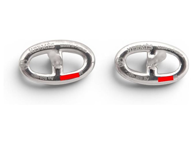 Hermès NEW HERMES FARANDOLE EARRINGS VERY SMALL MODEL SILVER EARRINGS Silvery - view 4