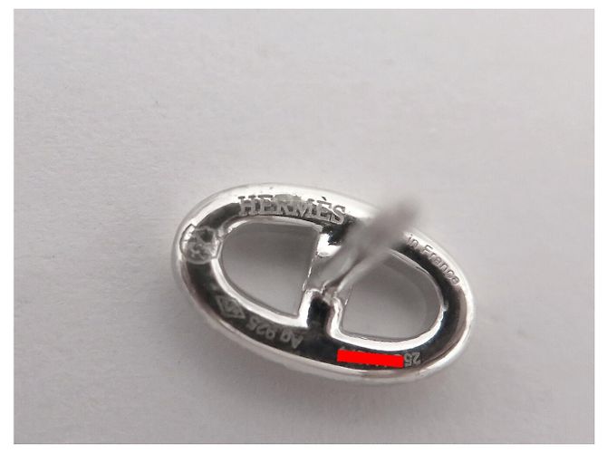 Hermès NEW HERMES FARANDOLE EARRINGS VERY SMALL MODEL SILVER EARRINGS Silvery - view 6