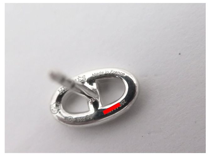 Hermès NEW HERMES FARANDOLE EARRINGS VERY SMALL MODEL SILVER EARRINGS Silvery - view 7