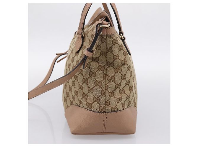 Gucci Bree Convertible Top Handle GG Canvas with Leather Medium Beige - vista 4