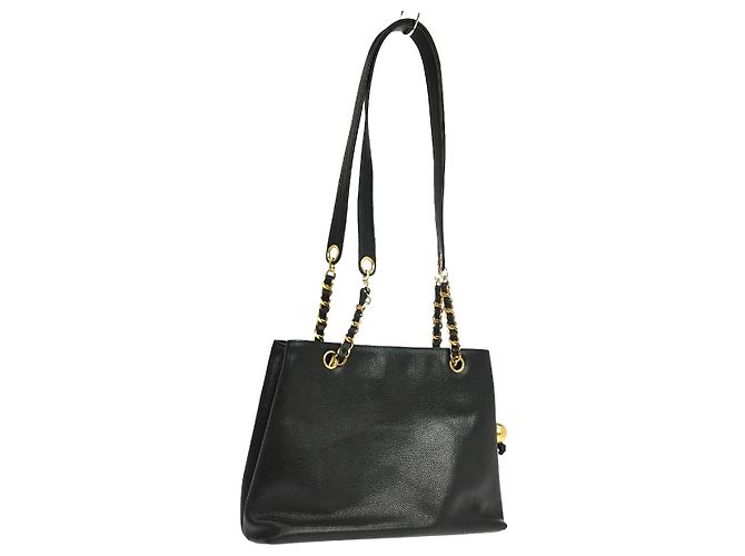 Chanel Vintage Front Pocket Caviar Large Nero - vista 2