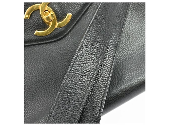 Chanel Vintage Front Pocket Caviar Large Nero - vista 5